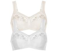 Anita Lote de 2 Sujetador de Alivio sin Aros Cristal-Blanco 130C