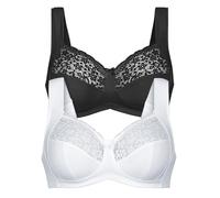 Anita Lote de 2 Sujetador de Alivio sin Aros Negro-Cristal 110h