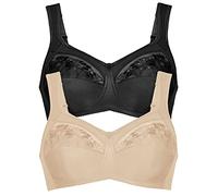 Anita Lote de 2 Sujetador de Alivio sin Aros Piel/Negro 100G