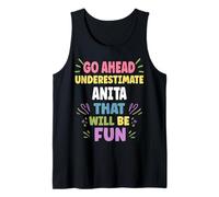 Anita Personalized Women's Gift Custom Anita Camiseta sin Mangas