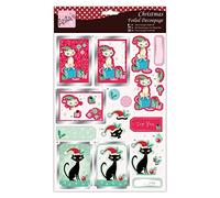 Anita 's Decoupage-Christmas - Gatos de Navidad (talla única)