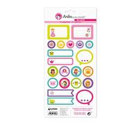 Anita y Su Mundo 37010520 Colección de Cuento Láminas de Pegatinas, 21 Diseños Por Hoja, Multicolor, 15 x 32 cm, Paquete de 5