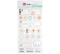 Anita y Su Mundo 37010529 Colección Sí Quiero Láminas de Pegatinas, 21 Diseños Por Hoja, Multicolor, 15 x 32 cm, Paquete de 5