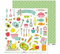 Anita y Su Mundo 37010938 Colección Mis Recetas Papeles de Scrapbooking, Recortables, 30.5 x 30.5 cm, Paquete de 5