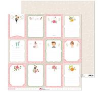 Anita y Su Mundo 37011543 Colección Nos Casamos Papeles de Scrapbooking, Tarjetas, 30.5 x 30.5 cm, Paquete de 5