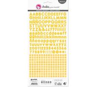 Anita y Su Mundo 37017160 Hojas de Abecedarios Pegatinas, 320 Pegatinas por Lámina, Amarillo, 15 x 32 cm, Paquete de 5