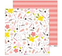 Anita y Su Mundo 37018638 Colección de Chicas Papeles de Scrapbooking, Maquillaje, 30.5 x 30.5 cm, Paquete de 5
