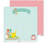 Anita y Su Mundo 37018664 Colección Mis Recetas Papeles de Scrapbooking, Layout Mi Recetario, 30.5 x 30.5 cm, Paquete de 5