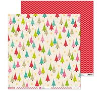 Anita y Su Mundo 37018666 Colección En Navidad Papeles de Scrapbooking, Abetos, 30.5 x 30.5 cm, Paquete de 5