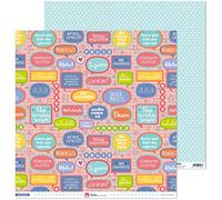 Anita y Su Mundo 37018853 Colección Momentos Papeles de Scrapbooking, Frases, 30.5 x 30.5 cm, Paquete de 5