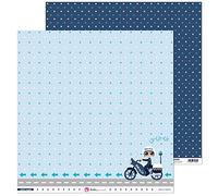 Anita y Su Mundo 37019722 Colección Sobre Ruedas Papeles de Scrapbooking, Policías, 30.5 x 30.5 cm, Paquete de 5