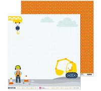 Anita y Su Mundo 37019724 Colección Sobre Ruedas Papeles de Scrapbooking, Obreros, 30.5 x 30.5 cm, Paquete de 5