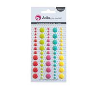 Anita y Su Mundo 37057199 Enamel Dots de Colores, Multicolor, 4.8 y 10 mm, Paquete de 60