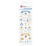 Pack 28 Pegatinas Plástico Con Relieve 1ªcomunion Niño 18 Anita