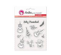 Anita y Su Mundo - Colección En Navidad Sellos de Silicona para Scrapbooking Multicolor, 16.7 x 12 cm, Paquete de 11