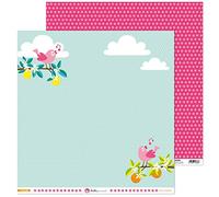 Anita y Su Mundo Colección Mi Jardín Papeles de Scrapbooking, Paper, Pajaritos, 30.5 x 30.5 cm