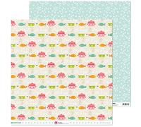 Anita y Su Mundo Colección Mis Recetas Papeles de Scrapbooking, Paper, Pescados, 30.5 x 30.5 cm