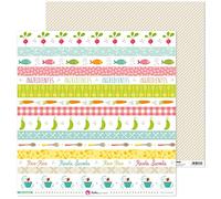 Anita y Su Mundo Colección Mis Recetas Papeles de Scrapbooking, Paper, Tiras, 30.5 x 30.5 cm
