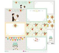 Anita y Su Mundo Colección Sí Quiero Papeles de Scrapbooking, Paper, Tarjetas Grandes, 30.5 x 30.5 cm