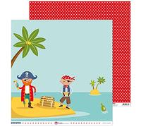 Anita y su mundo Isla del Tesoro Papel Layout, Multicolor, 30,5x30,5cm, 5