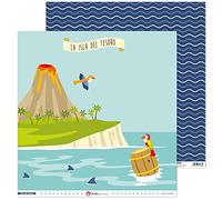 Anita y su mundo Isla del Tesoro Papel Layout, Multicolor, 30,5x30,5cm, 5