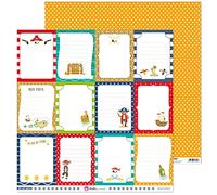 Pack 5 Papeles Decorados 12X12" 180 G Tarjetas Isla Del Tesoro Fsc Anita