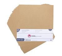 Anita y su Mundo | Pack de 25 Cartulinas Kraft 185g | Medidas 12x12" | Perfectas para Manualidades de Scrapbooking | Libre de ácido y lignina | Hecho en España