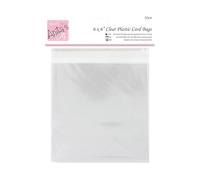 anitas - 167 x 167 mm Bolsa de Tarjeta de plástico con Borde de 25 mm, 50 Unidades, Transparente