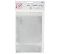anitas - 193 x 142 mm Bolsa de Tarjeta de plástico con Borde de 25 mm, 50 Unidades, Transparente