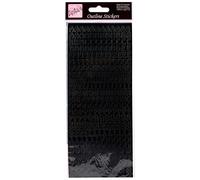 Anita's Pegatinas de Contorno del Alfabeto, Color Negro, Hoja Adhesiva, 29.22 x 10.55 x 0.070000000000000007 cm