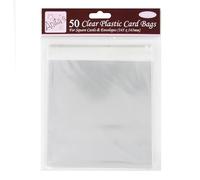 Anitas Bolsa de plástico cuadrada con borde de 25 mm, 50 unidades, transparente
