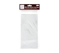 anitas - Bolsa de Tarjeta de plástico Altos con Borde de 25 mm, 50 Unidades, Transparente