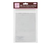 Anita's - Bolsas de plástico para tarjetas (50 unidades, A6, 120 x 167 mm con lengüeta de 25 mm)
