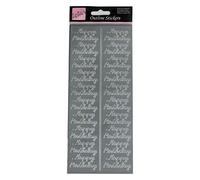 anitas- Cumpleaños: Plateado Adhesivos, Color Plata, Small (docrafts Ant 8101507)