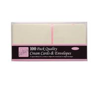 Anita's Docrafts - Paquete de 100 tarjetas A6 (135 x 135 mm), crema