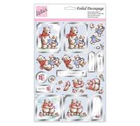 Anita's Hoja de decoupage laminada A4 Bear Delights, suministros de accesorios para manualidades, manualidades de papel, álbumes de recortes, fabricación de tarjetas, origami, ideal para manualidades