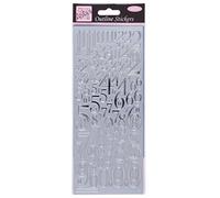 Anita's Mixed Numbers - Pegatinas para contorno, color plateado