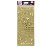 Anita's Pegatinas de Contorno, felicitaciones, Doradas, para álbumes de Recortes, Tarjetas, Juegos de niños, tareas, Arte, Manualidades, Decoraciones, Papel, Tarjeta, Vidrio, Metal, plástico, Espuma