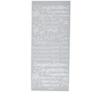 Anita's Pegatinas de Contorno, felicitaciones, Plateadas, para álbumes de Recortes, Tarjetas, Juegos Infantiles, tareas, Arte, Manualidades, Decoraciones, Papel, Tarjeta, Vidrio, Metal, plástico,