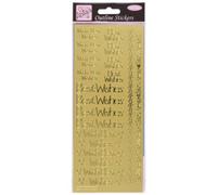 Anita's Pegatinas de Contorno, los Mejores Deseos Regulares, Dorados, para álbumes de Recortes, Tarjetas, Juegos de niños, tareas, Arte, Manualidades, Adornos, decoración, Papel, Tarjeta, Vidrio,