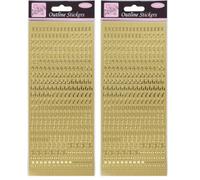 Anitas - Pegatinas de contorno, números pequeños, dorados, para álbumes de recortes, tarjetas, juegos infantiles, tareas, arte, manualidades, adornos, papel, tarjetas, vidrio, metal, plástico, espuma