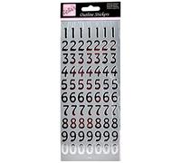 Anita's - Set de Pegatinas de números Grandes, Plateado, 11.7 x 0.1 x 27.5 cm