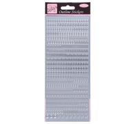 Anita's Small Letters - Pegatinas para esquemas, color plateado