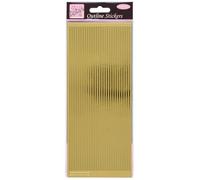 Anita's Straight Line Borders - Pegatinas de contorno (10,3 x 0,05 x 27,3 cm), color dorado