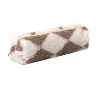 Aniute Estuche de felpa para niñas, bonito estuche esponjoso para lápices, soporte para lápices de arcoíris, bolsa de maquillaje, bolsa de almacenamiento, suministros escolares para niños (tablero de