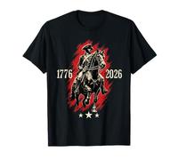 Aniversario Patriótico Soldado Colonial Montado Camiseta