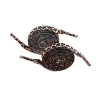 Aniyan 2 pares de cordones Leo, cordones planos con estampado de leopardo, 0,7-0,8 cm de ancho, cordones de repuesto para zapatillas deportivas, zapatillas deportivas (80 cm, marrón), Blanco, 100