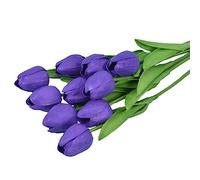 Aniyan 20 unidades de tulipanes artificiales, flores bocas, ramo de flores de látex de poliuretano para bodas, fiestas, dormitorios, decoración de mesa, día de la madre, decoración del hogar, color