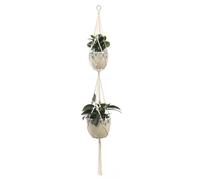 Aniyan Macramé colgante para interiores, cuerda de algodón boho hecha a mano, colgante para maceta, macramé, colgante, decoración, balcón, ventana, salón (estilo 21)