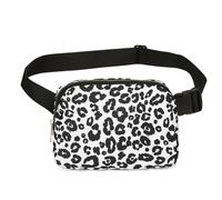 Aniyan Riñonera para mujer, riñonera para hombre, impermeable, de nailon, con correa ajustable, bolsa cruzada para deporte, viajes, correr, senderismo, color blanco, Pantera Negra, 20x14x5cm